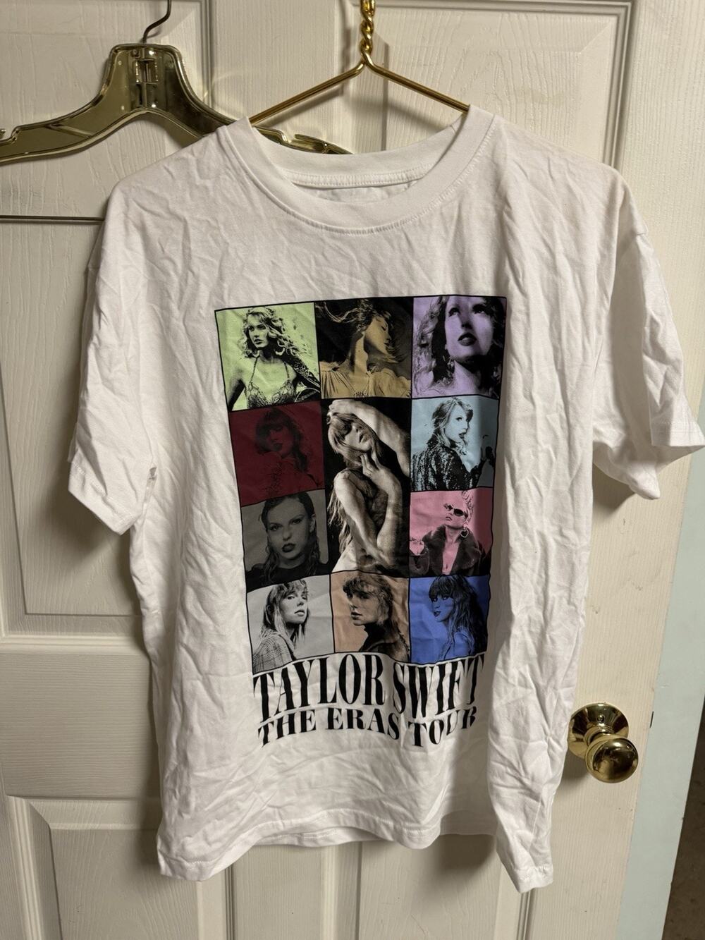 Taylor Swift The Eras Tour T-Shirt Unisex Med White 23-24 Concert Tour Dates 42w